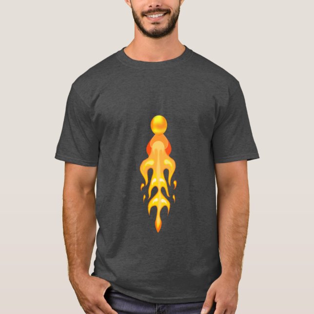 T-shirt Balle de dragon doré flamboyant (Devant)