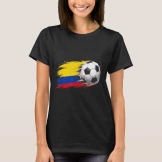 T-shirt Balle de football Colombie Drapeau de la Colombie