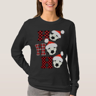 T-shirt Balle de Football Noël Père Noël Tête Rouge Tête J