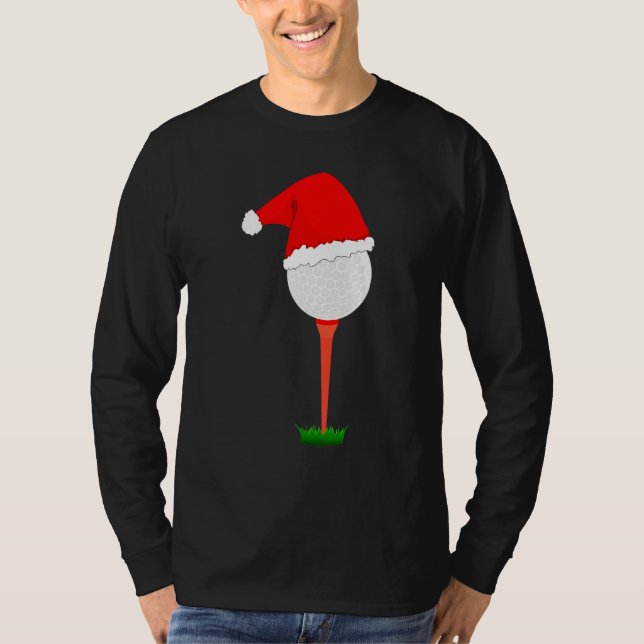 T-shirt Balle de golf de Noël pour les golfeurs (Devant)