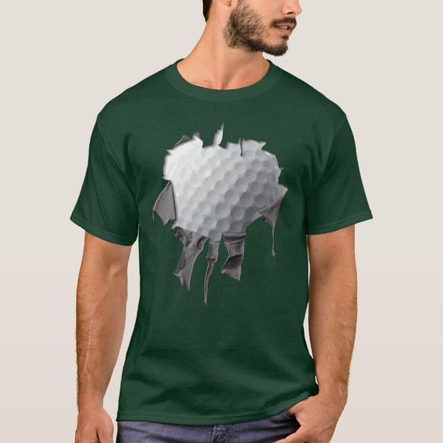T-shirt Balle de golf déchirée (Devant)