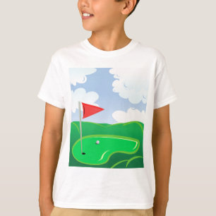 T-shirt Balle de Golf sur Tee avec Club Driver
