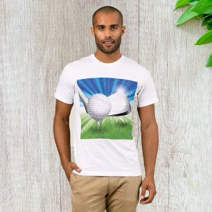 T-shirt Balle de Golf sur Tee avec Club Driver