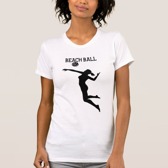 T-shirt Balle de plage amusante (Devant)