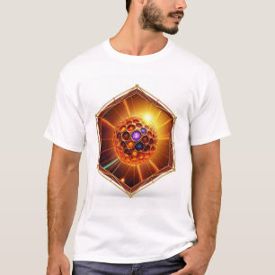 T-shirt Balle de plasma colorée émettant des rayons