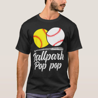 T-shirt Balle de softball de baseball Pop Pop