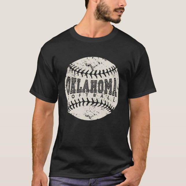 T-shirt Balle de softball Oklahoma (Devant)