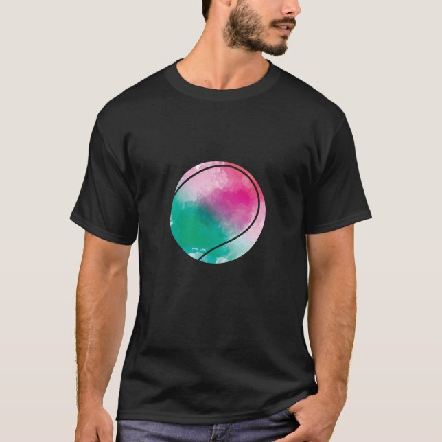 T-shirt Balle de tennis colorée (Devant)
