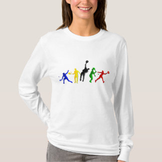 T-shirt Balle de tennis de retour de fracas de rotation de