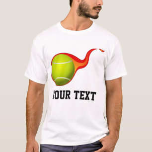 T-shirt balle de tennis enflammée