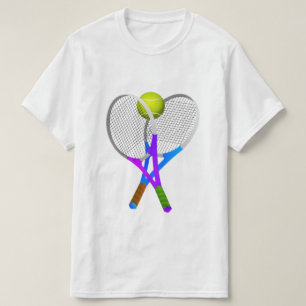 T-shirt Balle de tennis et raquettes