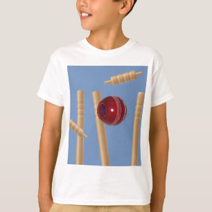 T-shirt Balle Et Pompes De Cricket,