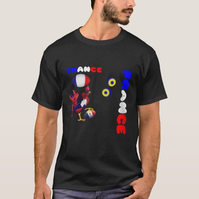 T-shirt balle France Rugby  (Devant)
