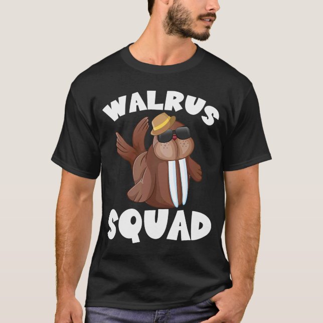T-shirt Balle Walrus Squad Tusks Glace Rink Flipsed Marine (Devant)