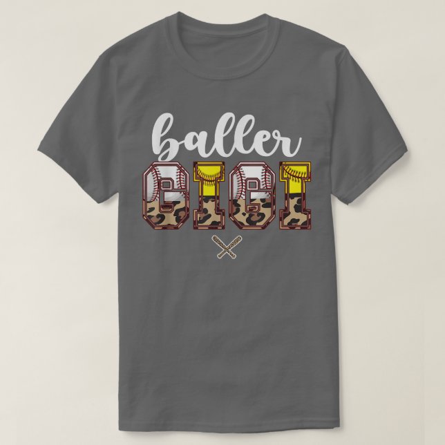 T-shirt Baller Gigi Baseball Softball Gigi Grandma  (Design devant)