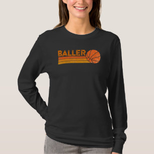 T-shirt Baller Retro Vintage Sunset Basketball Mème
