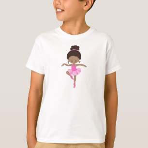 T-shirt Ballerina africaine américaine, fille de ballet, T
