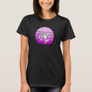 T-shirt Ballerina Ballet Danse Retro Sunset Ballet Danse