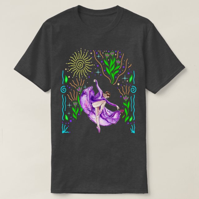T-shirt Ballerina dans le jardin (Design devant)