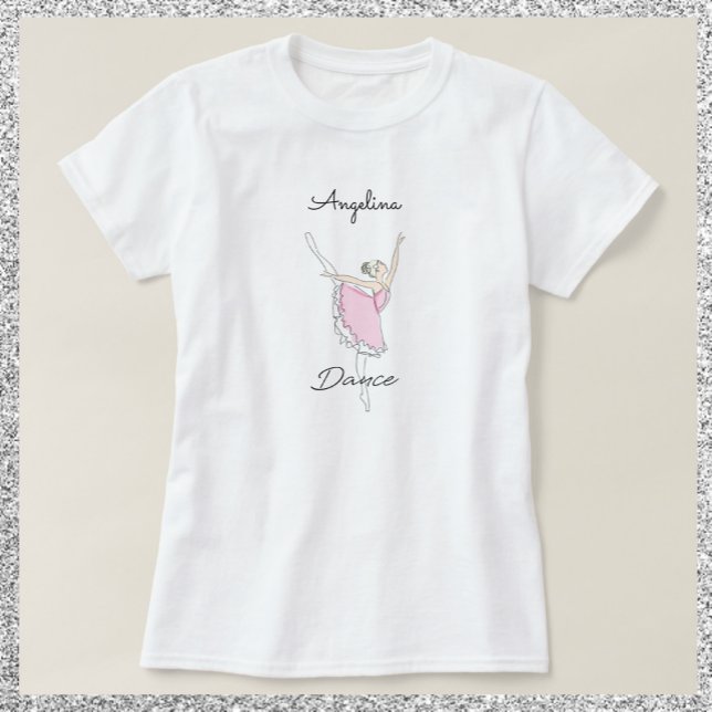 T-shirt Ballerina dansante en Tutu rose (Créateur téléchargé)