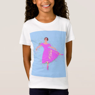 T-Shirt Ballerina Danseuse Magenta Rosée