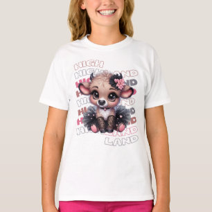 T-shirt Ballerina de la vache des Highlands - animal de Ka