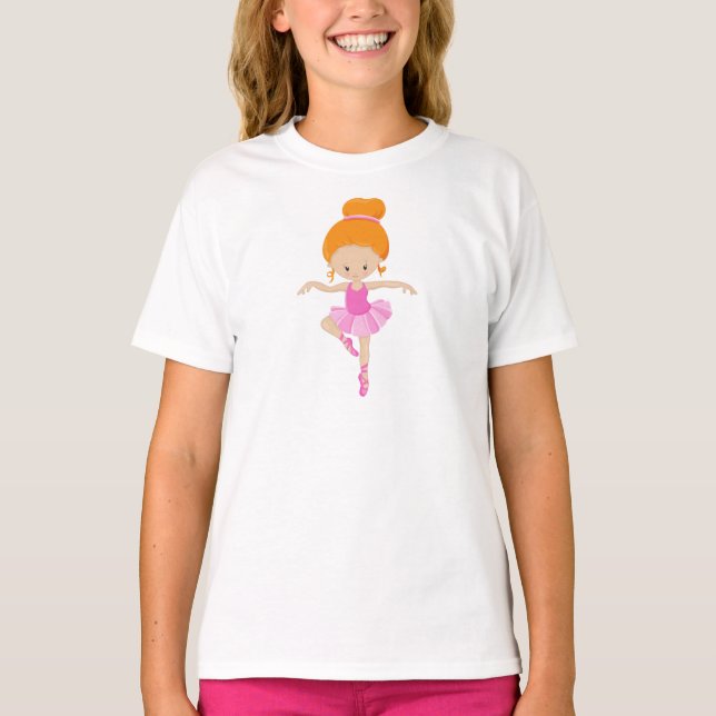 T-shirt Ballerina, Fille de ballet, Danse de ballet, Cheve (Devant)