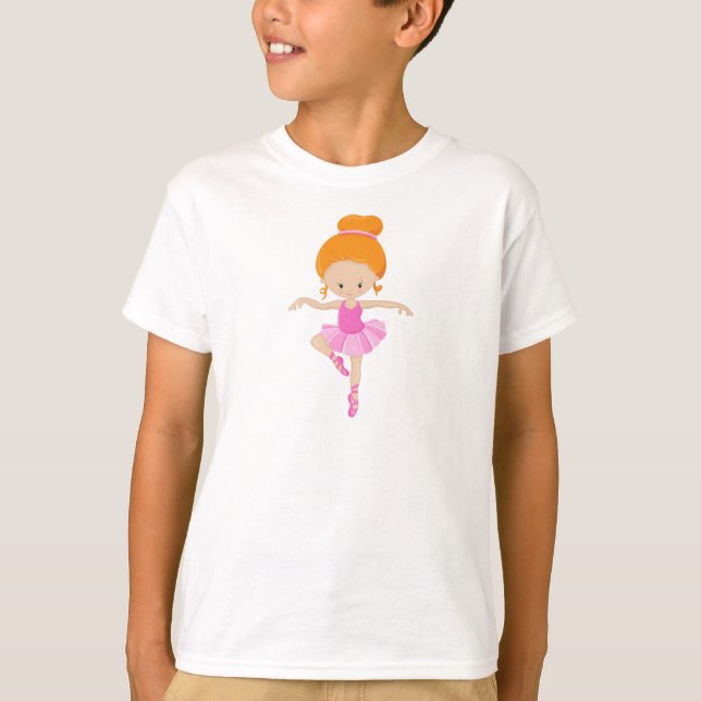T-shirt Ballerina, Fille de ballet, Danse de ballet, Cheve (Devant)