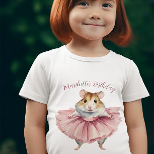 T-Shirt Ballerina Hamster Girls Anniversaire Personnalisé