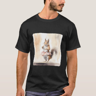 T-shirt Ballerina Squirrel Stage Dance Graceful Perforce