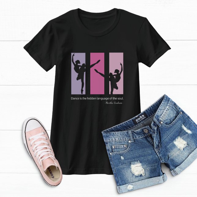 T-shirt Ballerinas dansant sur des rectangles roses (Créateur téléchargé)