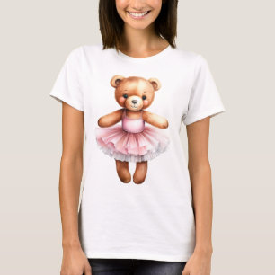 T-shirt Ballerine de danse de l'ours en peluche