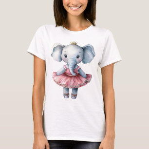 T-shirt Ballerine d'éléphant mignonne danse ballet