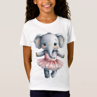T-Shirt Ballerine d'éléphant mignonne danse ballet