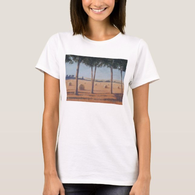 T-shirt Balles de foin et pins Pienza 2012 (Devant)