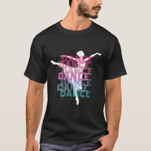 T-shirt Ballet Ballerina Danseuse Avec Silhouette Rétro