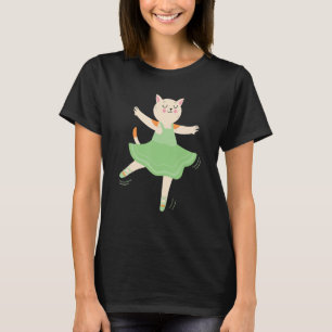 T-shirt Ballet Chat Ballerina Amour À Danse Ballet