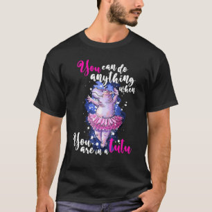 T-shirt Ballet Dancer Ballerina Hippo Tutu Hippopotamus