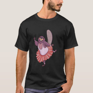 T-shirt Ballet Dancer Beaver Enfants Filles Castor Balleri