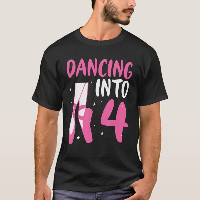 T-shirt Ballet Danseuse Danser dans 4e anniversaire Baller (Devant)