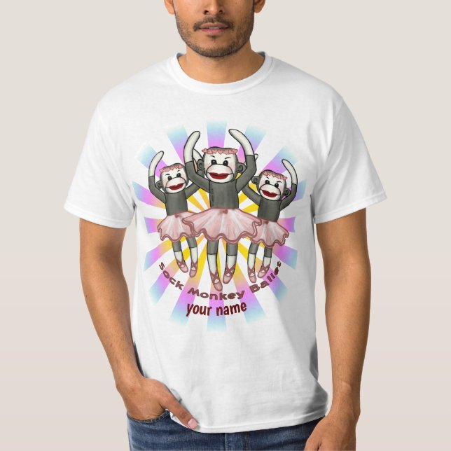 T-shirt Ballet de Singe en Chaussette (Devant)
