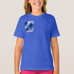 T-shirt Ballet élégant en bleu indigo