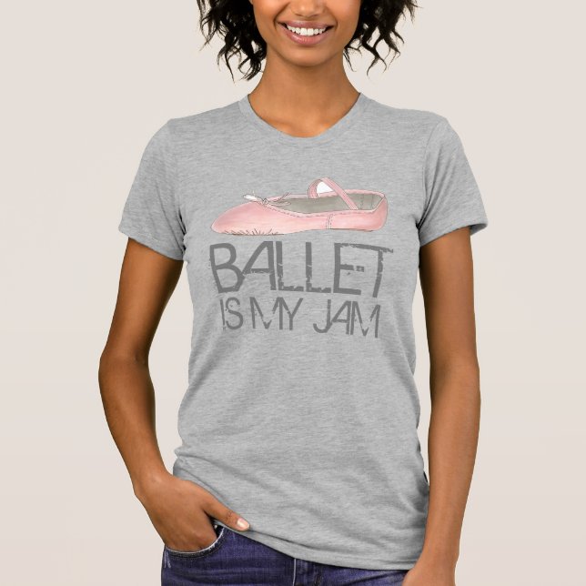 T-shirt Ballet Est Mon Jam Ballerina Pink Dance Chaussure  (Devant)