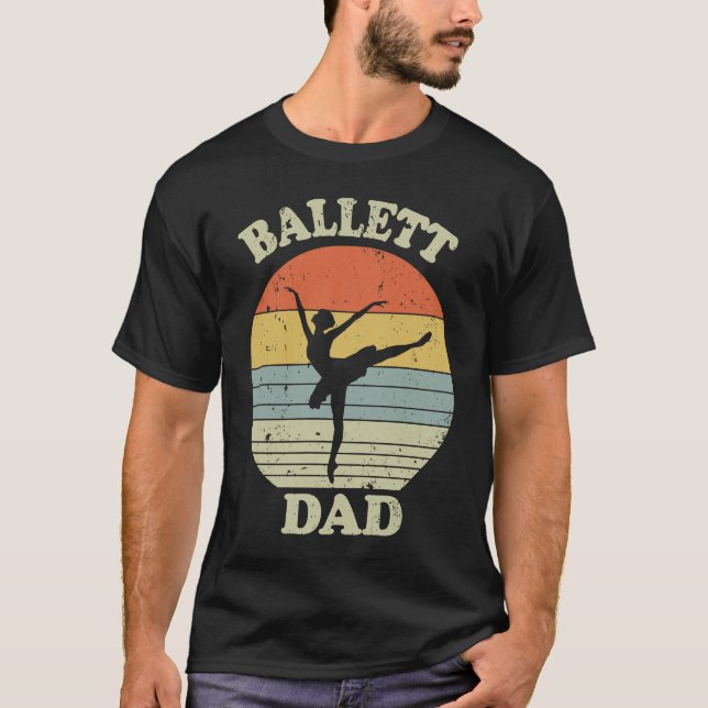 T-shirt Ballet Papa Vintage Sunset Ballet (Devant)