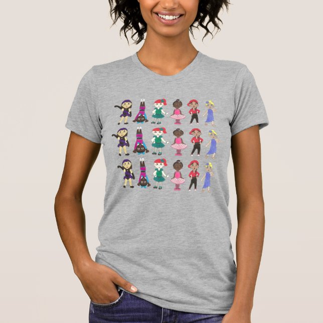 T-shirt Ballet Tap Jazz Lyrical Acro Danseuses Hip hop (Devant)