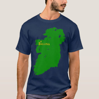 T-shirt Ballina IRLANDE avec carte irlandaise