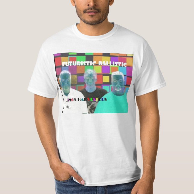 T-shirt Ballistique futuriste de moissonneuses de cosmos (Devant)