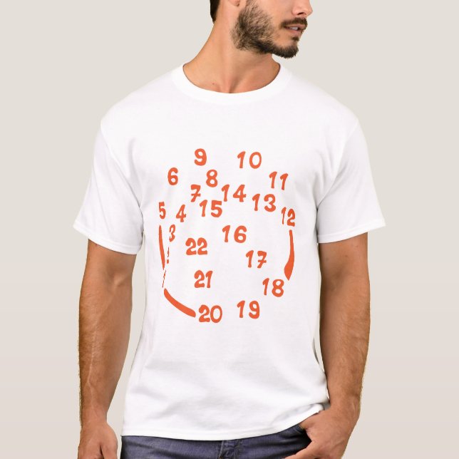 T-shirt ballon basketball forme chiffre numero 1 (Devant)
