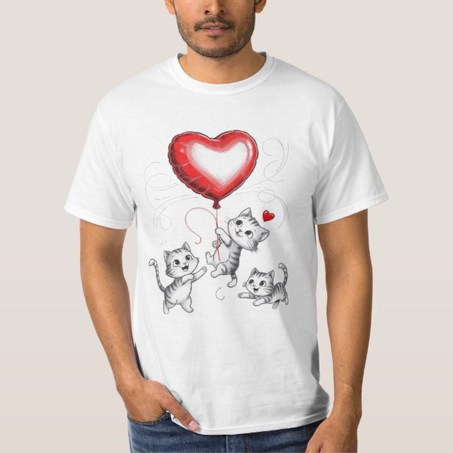 T-shirt ballon d'amour (Devant)
