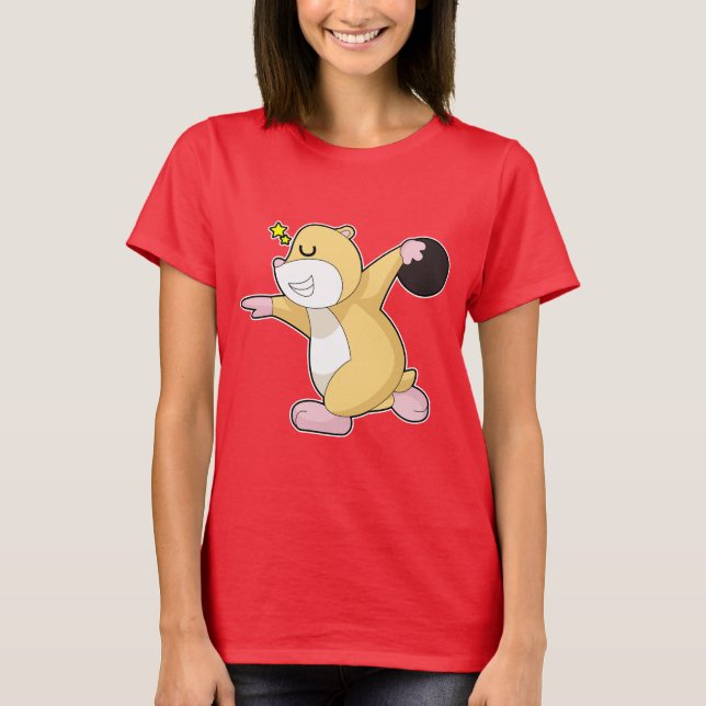 T-shirt Ballon de bowling Hamster (Devant)
